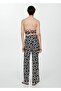 Belted, Patterned Jumpsuit - 4