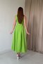 Pistachio Green Halter Neck Flared Dress - 4