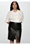 Leather look pencil skirt - 7