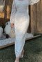 Guipure Detailed Lace Dress - White - 3