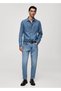 Regular Cut Denim Shirt Jacket with Pockets - 2