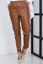 Leather Skinny Leg Pocket Trousers Tan