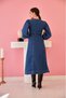 Balloon Sleeve Denim Dress - 5