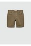 Slim fit kot bermuda şort - 3