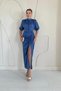 Gathered Satin Dress