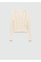 V-Neck Perforated Sweater - 3