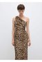 Asymmetrical Animal Print Dress