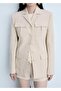 Cotton Linen Blazer Jacket with Pockets