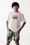 08-14 Years Old Boy Ecru Color Karen T-Shirt