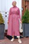 Buttoned Shirt Dress Dusty Rose HM2225