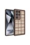 حافظة هاتف Galaxy S24 Ultra مع حماية للكاميرا وطباعة على السطح الخلفي وغطاء أنيق - أبيض - 5