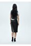 Leather look pencil skirt - 4