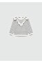 Striped and Ruffled Sweater - 3