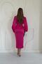 V-Neck Satin Dress - 4