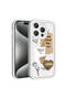 iPhone 14 Pro Compatible Case Patterned Back Surface Classy Cover - Dark Brown - T32270 - 3