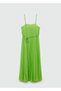 Tie Detailed Pleated Dress - 3