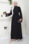 Black evening dress with stone detail hm22464 - 4