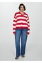 Striped polo collar sweater - 6