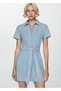 Belted Denim Dress