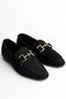 Mona Guaranteed Metal Buckle Leather Women's Loafer Casual Shoes - 5