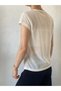 Ecru Crew Neck Transparent T-Shirt - 5