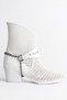 Burning Guaranteed Women's Laser Cut Chain Detailed Perforated Cowboy Summer Heeled Festival Boots - 6