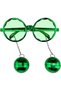 Delux Series Entertainment Equipment Celebration Supplies Show Product Disco Bulk Party Glasses with Earrings Green Color - 4