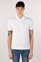 Ar-Ma Men's Polo Collar T-Shirt Without Print Basic Regular Fit Single Roll Neck Lycra Pique Y22374303201 White - 2