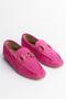 Mona Guaranteed Metal Buckle Leather Women's Loafer Casual Shoes - 3