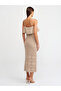 90195 Strap Knitwear Dress-beige - 2