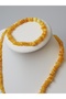 Damla Amber Adult Necklace Bracelet Set 52 - 18 cm Certified Milk Color - 3