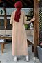 Eylül Shirted Knitwear Dress Beige - 6