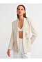 60734 Beige Double Breasted Custom Made Jacket