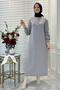 Ecem Gray Knitwear Dress - 7
