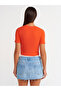 30124 Crop T-Shirt-Red - 2