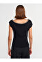 10608 Model - Black Bead Detailed Boat Neck Knitwear Blouse - 2
