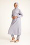 Short Zippered Hijab Swimsuit Gray - 2