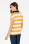 Women's Orange Polo Neck T-Shirt 50263969-Vr051 - 5