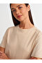 30740 Crew Neck Cotton T-Shirt - Light Beige - 4