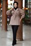 Double Breasted Collar Trench Coat with Button Detail on the Front - 3