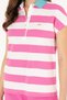 Women's Pink Polo Collar T-Shirt 50263969-Vr041 - 6