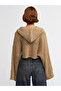 10454 Hooded Glitter Kimono Sweater-beige-gold - 2
