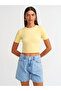 71679 Pileli Denim Şort-Mavi - 3