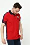 Ar-Ma Men's Polo Neck T-Shirt with Text Print Regular Fit Single Roll Neck Lycra Pique Y22374300901 Red - 5
