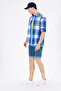 Men's Plaid Cobalt blue Shirt 50264095 -Vr045 - 5
