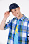 Men's Plaid Cobalt blue Shirt 50264095 -Vr045 - 4