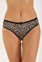 6 Pieces Lycra Women's Slip Panties Leopard White Yellow - 4