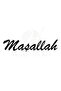 Mashallah Lettering Auto Custom New Sticker Black 30*6 cm