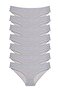 7 Pieces Super Eco Set Lycra Women's Slip Panties Gray