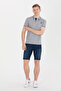 Men's Gray Melange Basic Polo T-Shirt 50264890-VR086 - 2